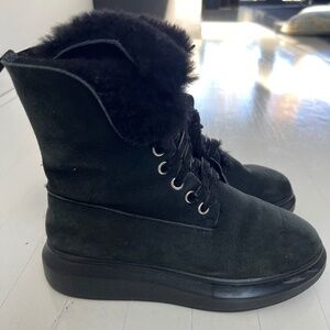 McQueen Shearling Boots Size 36